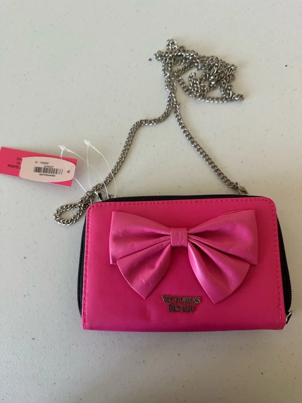 Victoria's Secret Hot Pink Bow Crossbody Wallet/ NWT